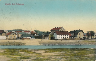 Střed obce Citice - Archiv dobových pohlednic Jiřího Johna